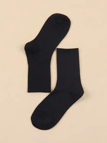 1/5 Pairs Solid Color Candy Series High Elasticity Soft Comfortable Women Mid-Calf Socks, Fashionable & Personalized For Daily Use - Mouldless - View 17