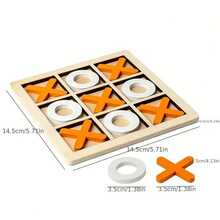 儿童益智木制XO形象棋九宫格象棋亲子互动积木休闲格斗万圣节圣诞新年礼物