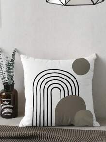 New Explosive Geometric Pattern Series Style Pillowcase Polyester Short Plush Pillow Sofa Cushion Cover 4pc (No Pillow Core)