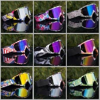 Ski/Snowboarding Goggles Skiing Motorcycle Goggles Motocross ATV Dirt Bike Off-Road Racing Protective Glasses Anti-Scratch MX Snowmobile Goggles For Summer Beach Vacation,Outdoor,Travel