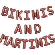 18 szt. Bikini i Martini dekoracje na wieczór panieński Bikini i baner Martini Brązowy Martini dekoracje na imprezę Plaża Bach Lato Tropikalny basen dekoracje na wieczór panieński dla kobiet