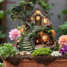 ‍Magical Fairy Treehouse For Halloween Decor - Enchanted Garden Stake, Whimsical Gift For Fairy Garden Lovers