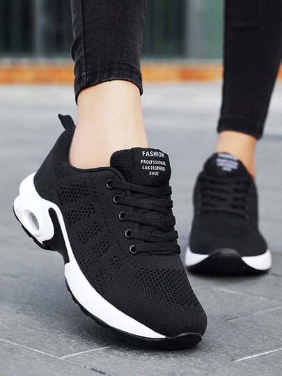 ISPORTE Zapatos deportivos con cordones para mujer, zapatos deportivos cómodos, livianos y de moda, zapatos deportivos casuales de primavera y verano para mujer, zapatos deportivos multicolores con cordones de caña baja, parte superior de malla transpirable de moda y suela suave, simples y versátiles