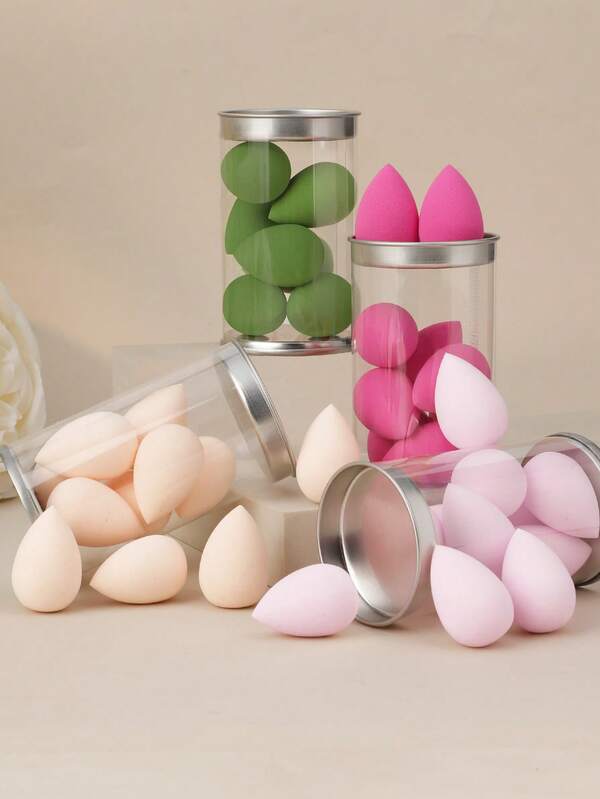 RANCAI 7 Stücke Mini Make-up Schwämme, mehrfarbiges kleines Beauty Schwamm Set zum Auftragen von Foundation, Puder, Concealer, Highlighter und Lidschatten