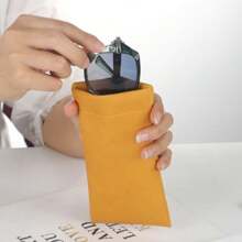 1 Peça Bolsa Portátil de Fechamento de Óculos, Bolsa de Óculos, Conjunto de Armazenamento de Óculos, Caixa de Armazenamento de Cosméticos, Fone de Ouvido, Jóias, Bolsa de Armazenamento de Lápis de Olho e Sobrancelha, Bolsa de Armazenamento de Cabo de Dados e Carregador, Padrão de 26 Letras Iniciais