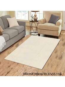 1 pièce Tapis rayé de haute qualité, tapis confortable rayé beige, tapis confortable en fausse laine, tapis décoratif, tapis de style élégant Ins, tapis de maison multifonctionnel et , tapis de salon, tapis de chambre à coucher, tapis d'entrée, tapis de cuisine, tapis de salle de bain, tapis de salle de jeux, tapis de bureau, tapis en polaire, tapis moelleux, tapis d'automne/hiver, tapis épais/moelleux