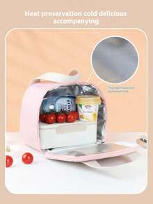 Bolsa de almuerzo portátil personalizable tipo bento, bolsa pequeña para llevar, bolsa de almuerzo de oficina - Multicolor - Ver 3