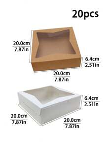 5pcs/10pcs/20pcs Transparent Food Storage Boxes, Suitable For Cakes, Pastries, Chocolates, Cookies, Parties, Birthday, Wedding, Easter