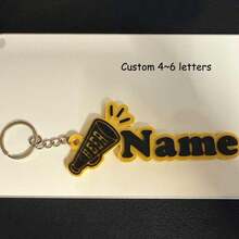 1pc Customized 3D Printed Name Tag, Colorful Cheer Megaphone Keychain/Pendant, Sports/Graduation Party Gifts,Junior High School Students,Middle School Students,High School Senior High School Students,College Students,University Students,Freshman,Sophomore,Underclassmen,Durable,Colorful,Cute,Adorable,Funny,Kawaii,Y2K,Stylish,Unisex,Casual,Custom,Personalized,Unique,Customized,Ideal Gifts For Him,Ideal Gifts For Her,Her,Boyfriend,Girlfriend,Family,Friends - 3D Keychain - View 48