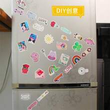 50 pezzi adesivi doodle serie rosa carina, adesivi doodle unicorno, adesivi cartone animato sirena, adesivi doodle coniglio carino, adesivi impermeabili per computer portatile, tazza d'acqua, bagagli, all'ingrosso adesivi decorativi per organizer