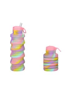 一体式可折叠运动水壶。材质：硅胶。折叠容量：200毫升。展开容量：500毫升。可折叠设计。手持式设计，方便儿童携带。隐藏式吸嘴，饮用方便。购买前重要提示：（瓶身采用硅胶材质；用力过猛可能会导致瓶盖松动。介意者请勿下单。） - 彩色 - 查看 13