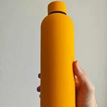 16oz High-Aesthetic American Style Small Mouth Stainless Steel Insulated Tumbler, Outdoor Portable Large Capacity Sports Water Bottle, Customized, 1pc