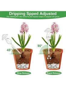 1pc Mushroom Shape Transparent Glass Watering Can, Plant Watering Globes, Glass Automatic Slouchy Drip Watering Watering Drip Irrigation Glass Waterer, Household Plant Automatic Drip Irrigation Watering Device For Indoor Outdoor Home Garden Potted Plants