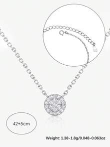 SYMFNY Collar zirconia cúbica adorno plata - Plateado - Ver 3