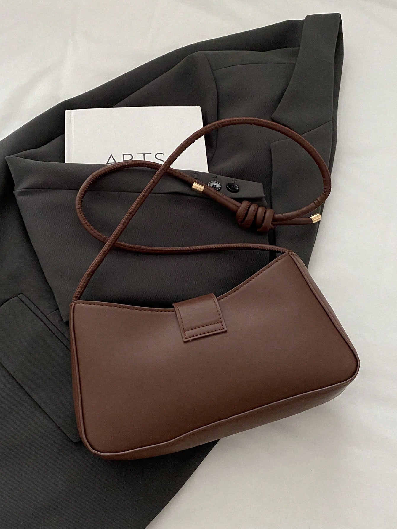 حقيبة كتف نسائية جديدة فاخرة ذات لون أحادي متعددة...