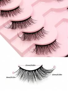 10 Pairs Natural-Looking Cat Eye False Eyelashes, Delicate And Lightweight, Suitable For Daily Wear - wispy lashes - View 3
