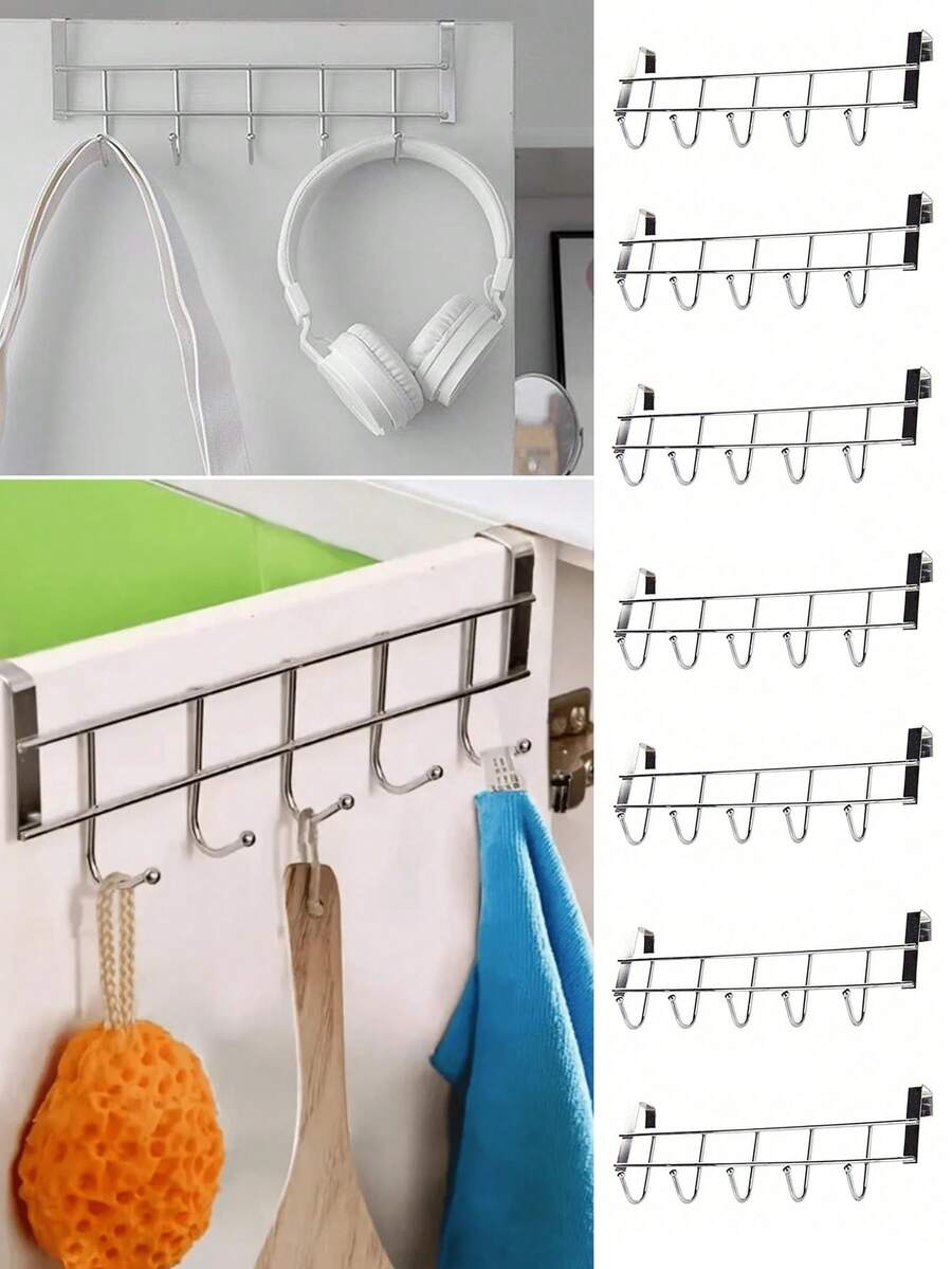 Wall-Mounted Cup Holder, Plastic Rack Can Be Installed Under Cabinet To Save Space, Used For Hanging Cups, Mugs, Utensils, Kitchen Storage Boxes And Organizers, Kitchen Accessories - Multicolor - View 1
