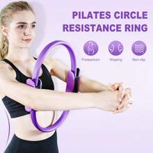 1 Peça Aro de Pilates Aprimorado, Aro Mágico de Pilates com Alças Acolchoadas Duplas, Adequado para Iniciantes Homens e Mulheres (O material da superfície é de espuma, pode ter marcas de compressão e arranhões durante o transporte, o que é normal)