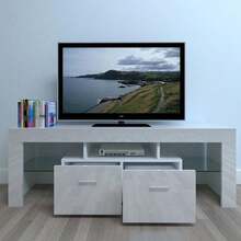LED Lights TV Stand For 60 Inch TV Entertainment Center Cabinet For Living Room - 1 - View 2
