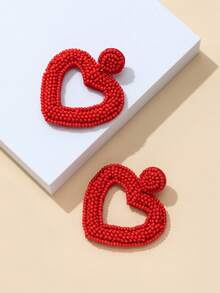 زوج حلق بشكل قلب على الطراز البوهيمي للنساء