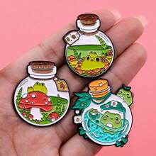 3pcs/Set Cute Funny Enamel Pin Lapel Pins Badges On Backpack Women's Brooch Clothes Gift Jewelry Fashion Accessories