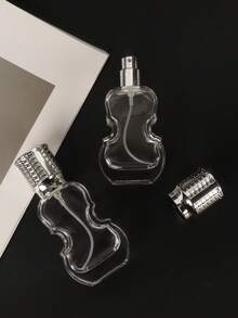 1 szt. 30 ml butelka z rozpylaczem do perfum w stylu skrzypiec, srebrna dysza, szklany materiał, delikatna mgiełka, przyjazny w podróży - szklany rozpylacz do perfum z możliwością ponownego napełnienia - bezzapachowy, idealny do podróży i bagażu podręcznego, idealny prezent urodzinowy
