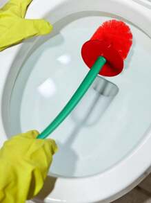 1 pieza Juego de cepillo y soporte para inodoro, Juego de cepillo de inodoro de cereza, Cepillo de inodoro con asa larga y diseño lindo, Herramientas de baño y accesorios de limpieza para decoraciones de baño de cereza