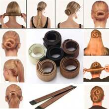 Franse donut haarknotmaker schijfkrulroller voor vrouwen meisjes DIY magische schuimsponzen styling haarclip stylingtool accessoires gemaakte haarband, terug naar school, essentiële reis- en vakantiebenodigdheden, haaraccessoires voor vrouwen