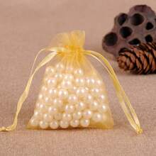 Miliocry 10/20个彩色欧根纱迷你网眼抽绳袋，适用于珠宝收纳和小礼品包装，透明礼品袋，适用于婚礼、新娘送礼会、生日派对、订婚、婴儿派对、周年纪念、节日和圣诞节礼品包装，复活节糖果盒，派对回礼，工艺品，亚麻香囊，化妆品小样袋，饰品纪念品，丝带系带封口，多种柔和色调和金属色调，呈现优雅外观和惊艳的开箱效果。 - 彩色 - 查看 20