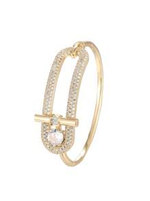 1 pezzo Braccialetto a fascia da donna con cielo stellato, gioiello di lusso e di pregevole fattura vintage, incastonato di zirconia cubica, accessorio di moda per donna, elegante per uso quotidiano e feste, regalo perfetto