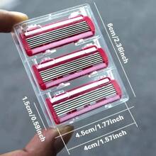 Manual Women's Bikini Body Hair Removal Razor With 6 Layers Stainless Steel Blades, Replaceable Razor Head, For Underarms, Facial And Body Hair Removal