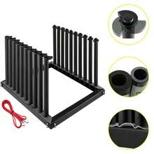 Windshield Glass Rack For Trucks 24 Inch Height Steel Construction With PVC Pad And Foam Padding For Glass Transportation - Black - View 8