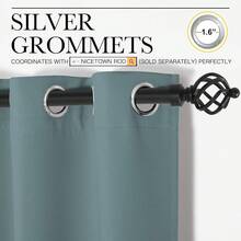 Patio Door Curtain Sound Blocking, Bedroom Privacy Room Divider Curtain Screen Partitions, Thermal Insulated Blackout Closet Sliding Door Curtain (1 Panel, 8.3ft Wide By 7ft Long, Gray) - 灰藍色 - 查看 3