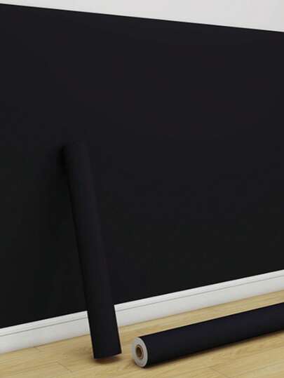 Velvet Matte Wallpaper - Tactile Black Finish, Waterproof & Scratch-Resistant™, Suitable For Industrial Loft And Home Theater (Scratch-Resistant And Easy To Remove)