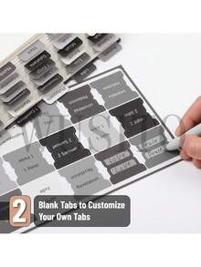 WUSITO Bible Tabs, 75 Tabs, Gray, Laminated Bible Tabs For Women And Men, Bible Tabs For Study Bible, Bible Index Tabs, Bible Book Tabs, Bible Labels Tabs.,School Supplies,Back To School