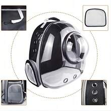 1 cor é aleatória, você precisa instalá-la você mesmo, mochila para gato totalmente transparente bolsa para animais de estimação mochila de viagem cápsula espacial portátil bolsa para gato bolsa para cachorro