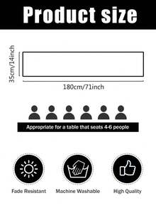 1pc 2025 Graduation Theme Party Table Runner, Congratulations Graduates, Suitable For Graduation Party Gathering Table Center Decor - Multicolor - View 3