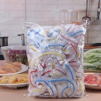 可重复使用的拉伸膜盖，可自由切割剩菜密封保鲜盖