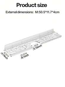 1 Corrugated Acrylic Bathroom Storage Rack, Vanity Wall Mounted Storage Rack - Multicolor - View 2