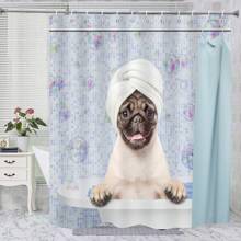 [Popular Choice] 1pc/4pcs Bathroom Shower Curtain Set, Bathroom Decor, Bathroom Mat, Featuring Parrot, Macaw, Tropical Plants, Poodle Patterns, Four Seasons Themed Decoration, Classic Luxury Style Bathroom Accessories, Includes 12 Hooks Fall Decor Back To School
