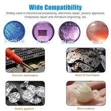 Magnifying Glass With 2 LED Lights 3x/4x/5x/6x/7x/10x/15x Adjustable Magnifying Glass For Repairing Precision Instrument Jewelry Reading - Weiss - Übersicht 10