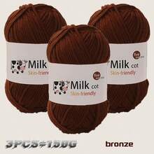 150g (Contains 3pcs) Soft Medium Thick Yarn For Handmade Knitting DIY Crafts, Handmade Gifts, Sweaters, Hats, Scarves - Multicolor - View 30
