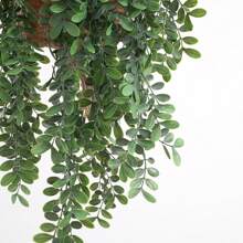 1/3/5PCS Artificial Hanging Plant, Fake Hanging Plant, Potted Green Plant, Artificial Eucalyptus, Pomelo Leaf , Mother's Day Gifts, Birthday Gifts, Graduation Season Gifts,Wedding Season, Suitable For Indoor And Outdoor Decoration Of Family Gardens