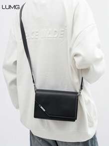 Bolso bandolera cuadrado versátil de moda para hombres, bolso cruzado casual adecuado para ir al trabajo, volver al colegio, regalos del Día del Padre, Día de San Valentín