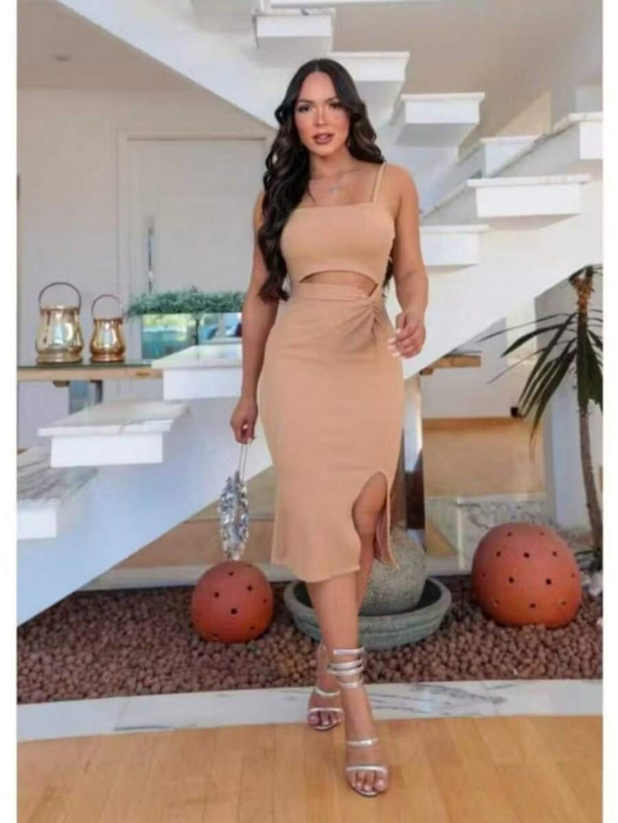 Anaruga Dress: Elegance And Style In Every Curve (34 To 44) 2025 - Beige - View 1