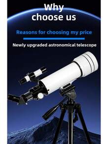 NYAYEO Professionelles astronomisches Teleskop, 150x Vergrößerung 400mm Brennweite, geeignet zum Beobachten des tiefen Weltraums, des Mondes und himmlischer Körper, inklusive Smartphone-Halterung und Sonnenfilter, hervorragendes Geschenk für Feiertage und Sternbeobachtung Outdoor