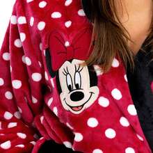 Disney Minnie Mouse Dressing Gown | Minnie Mouse Womens' Bath Robe | Ladies' Loungewear - Red - View 4