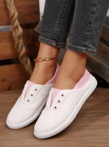 Scarpe di tela stile universitario per donna, nuove scarpe sportive primaverili casual, scarpe vulcanizzate bianche