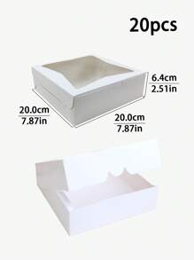 5pcs/10pcs/20pcs Transparent Food Storage Boxes, Suitable For Cakes, Pastries, Chocolates, Cookies, Parties, Birthday, Wedding, Easter