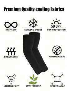 1 Pair Custom Logo Sun Protective Anti UV 2pcs/Set Ice Silk Sun Protection Arm Sleeves For Summer,Suitable For Cycling And Riding Motorcycle